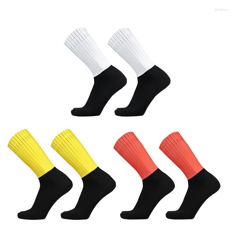 

Sports Socks Cycling Pro Team Aero Anti Slip Silicone Men Bike Sport Running Calcetines, Blue