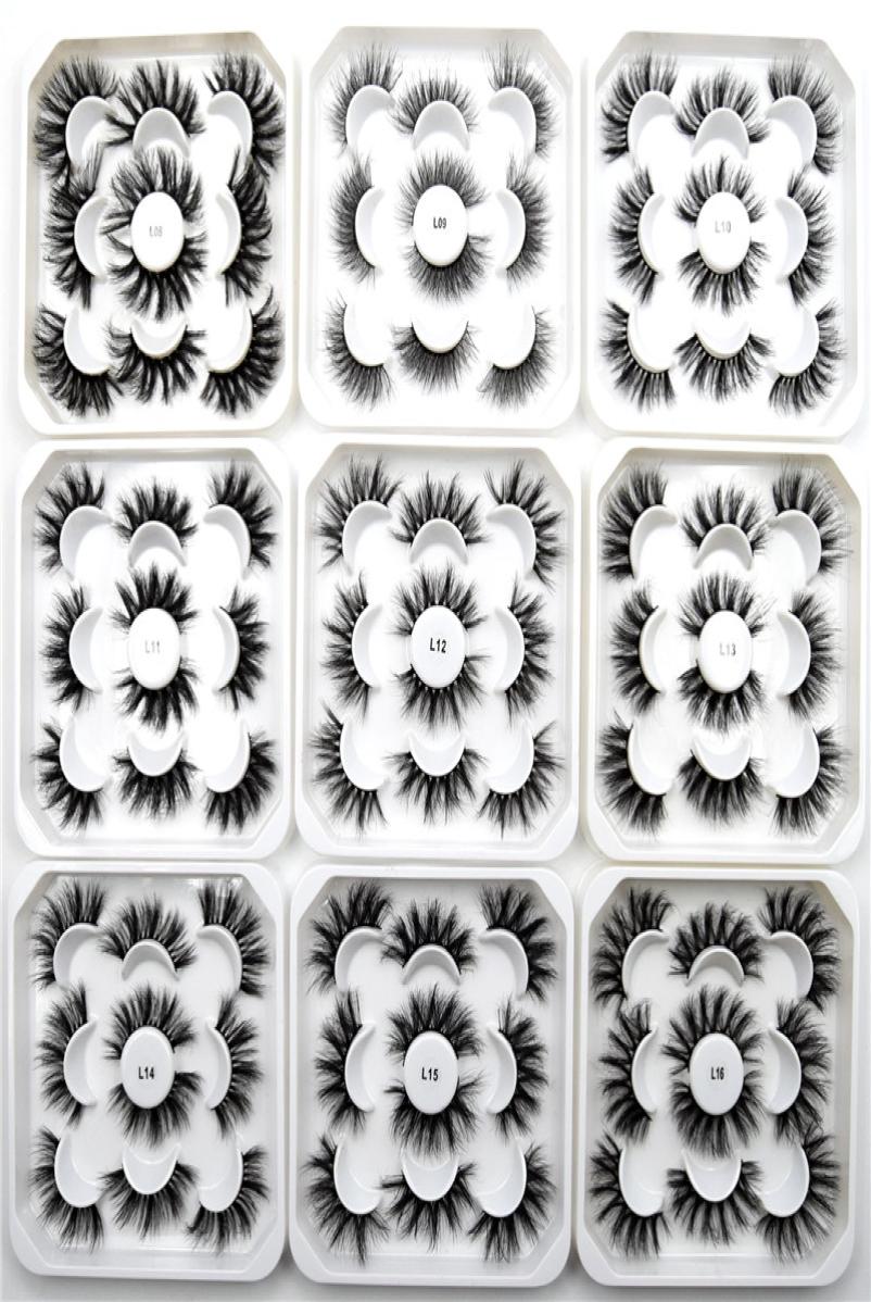 

5 Pairs Fluffy Faux Mink Eyelashes Thick Curl 3d False Eyelash Lashes Full stripFake Eye Lash Extension Silk Eyelashs9336208