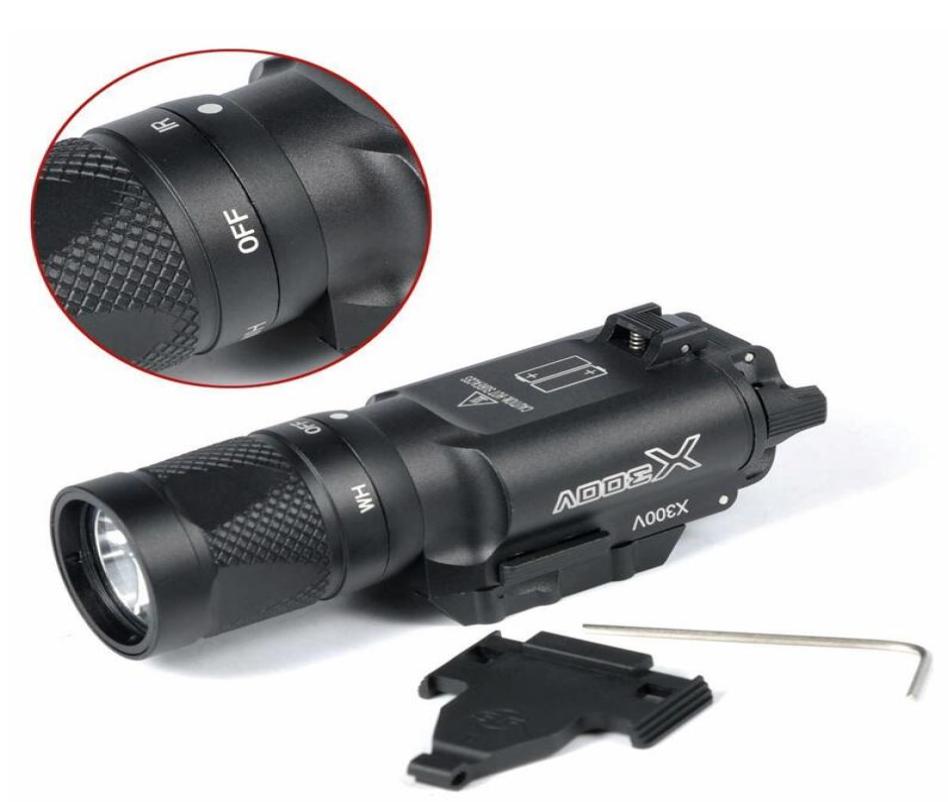 

Tactical X300 Series X300V IR Flashlight LED Night Vision gun Light G lock 17 18 18C Pistol Fit 20mm Picatinny Rail9995891