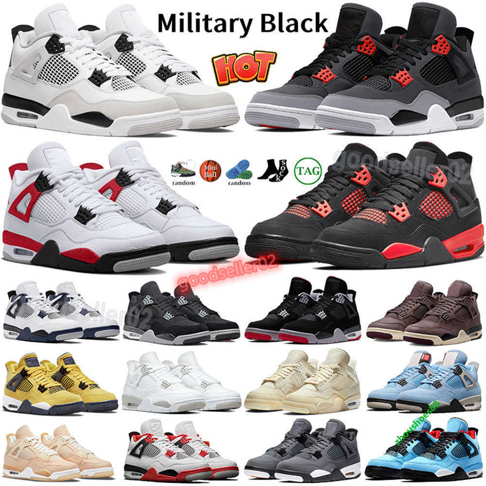

Box With with Box 4 Basketball Shoes Men Women 4s Seafoam Black Cat Red Cement Military Black Thunder Midnight Navy University Blue Mens Trainers Air Jorda, 19 motorsports