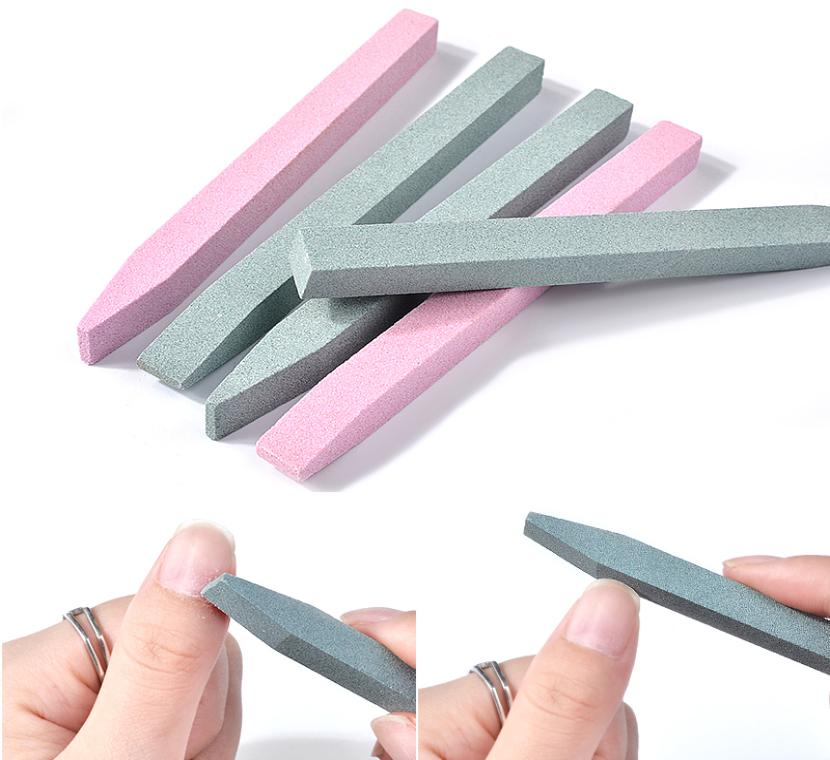 

NAD014 Quartz Stone Nail Files Professional Sanding Buffer Block VShaped Nail Art Grinding Cuticle Remover Manicure Tools3717849