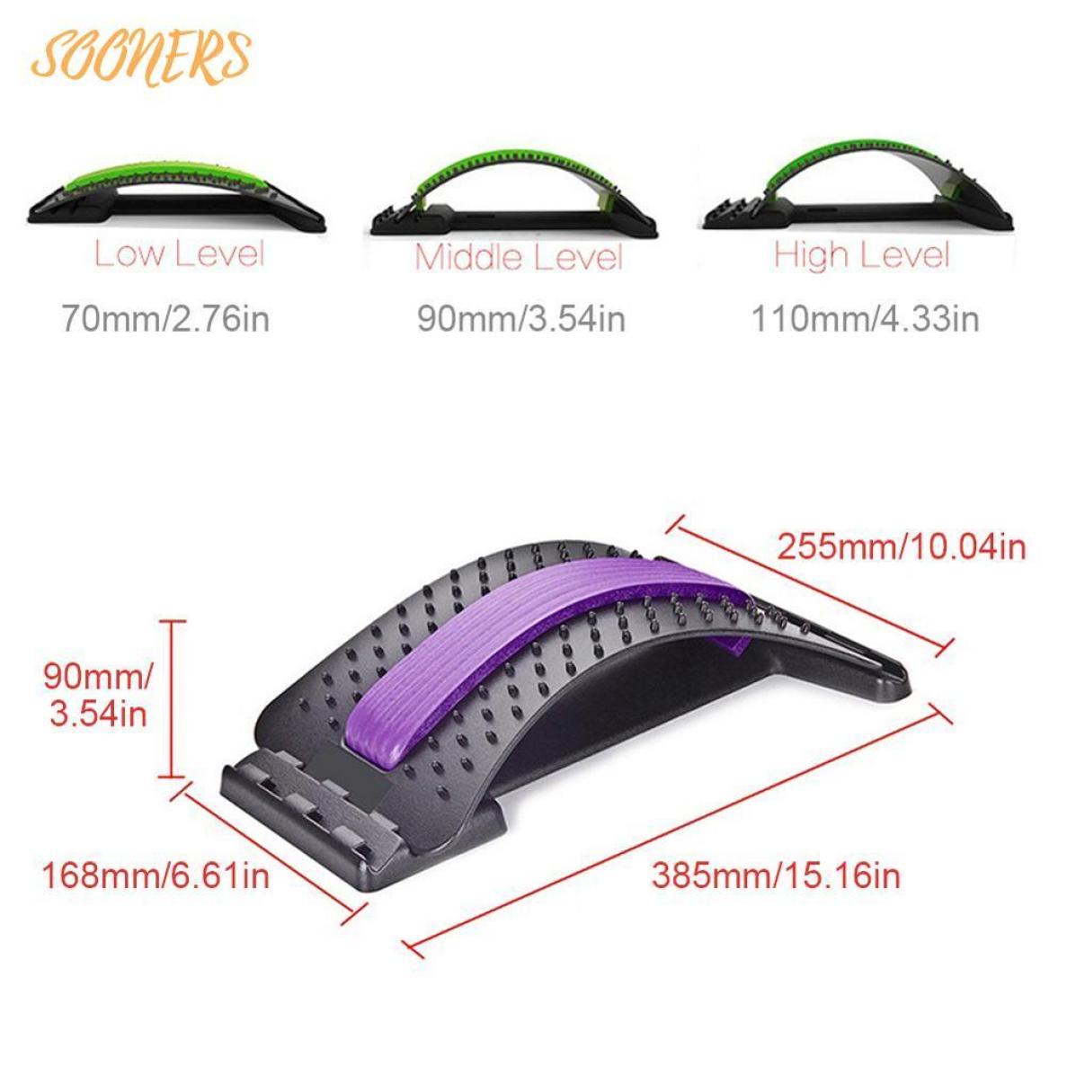 

SOONERSDropshipping 2021 New mbale Relief Back Brancard Back brace Back pain Relief Massage Brancard Support Equipment Adjustable6769253, Multi