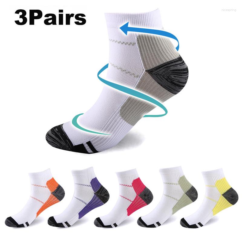 

Sports Socks 1/2/3 Pairs Men Women Couples Elastic Pressure Compression Outdoor Trail Running Cycling Ankle Boat, Rose 2pairs