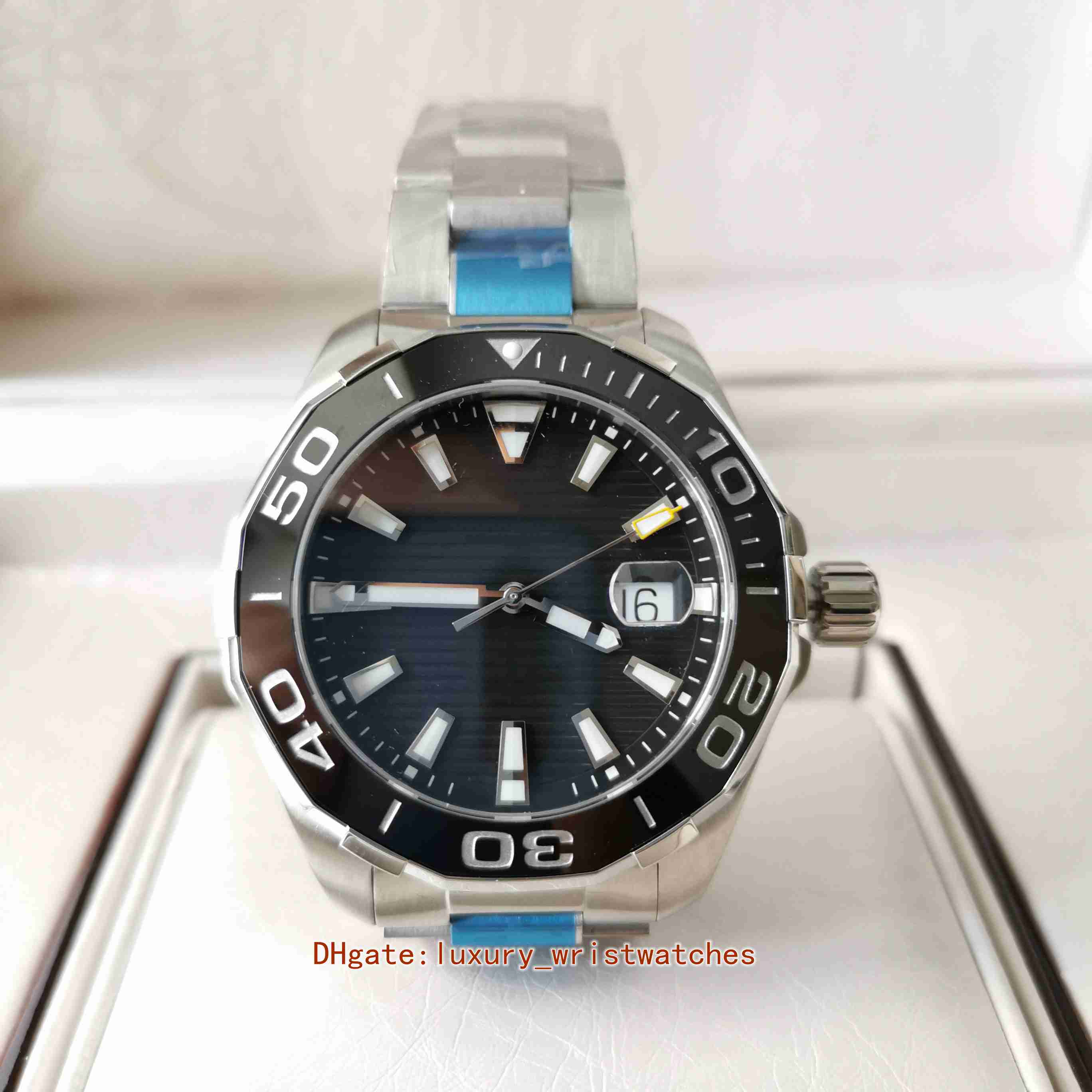 

KORF Perfect quality mens watches WAY201A.BA0927 43mm Sapphire Black Dial Ceramic Bezel sw 200 Movement Automatic mechanical LumiNova wristwatches men watch, Buy box