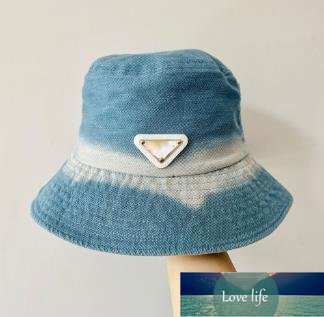 

Designer Inverted Triangle Standard Japanese Gradient Jean Fisherman Hat Versatile Casual Sun Hat Distressed Retro Women