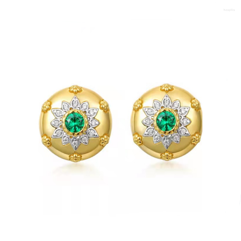 

Stud Earrings The Seller Is Studded With Green Crystal Gift