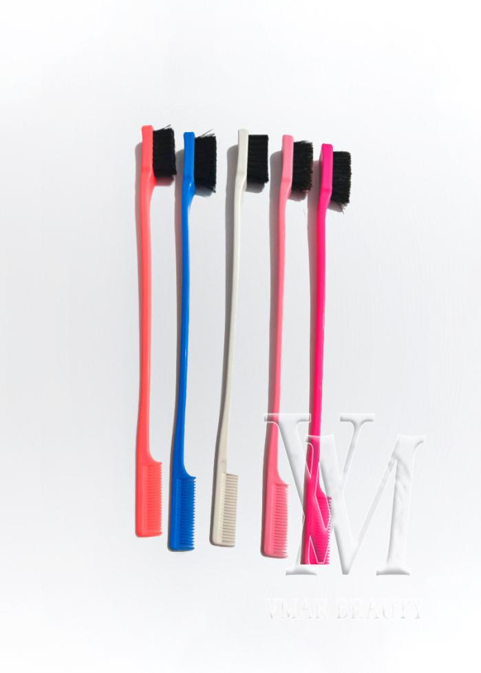 

Eyebrow Brush Beauty Double Sided Edge Control Hair Comb Hair Styling Hair Brush Salon Comb DHL 7530260