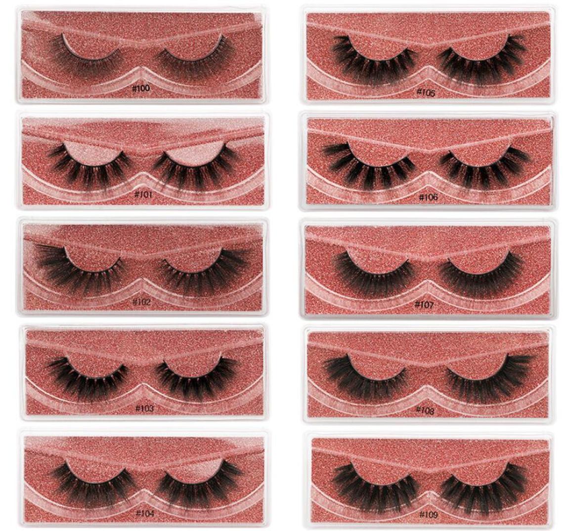 

New Arrival 3d Mink eyelashes Thick real mink Hair false lashes Eye Lash Makeup Extension fake Eyelashes set 10 Styles 1box1pairs1339626