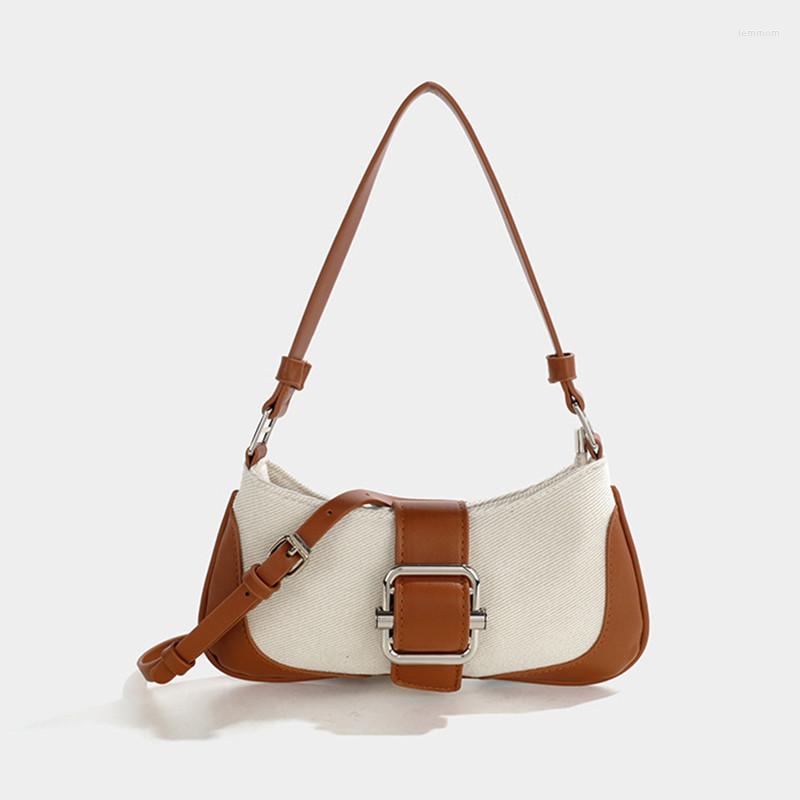 

Evening Bags Fashion Canvas Handbag Shoulder Bag For Women 2023 Girl Simple Vintage Solid Color Splicing Zipper Underarm Crossbody, Black