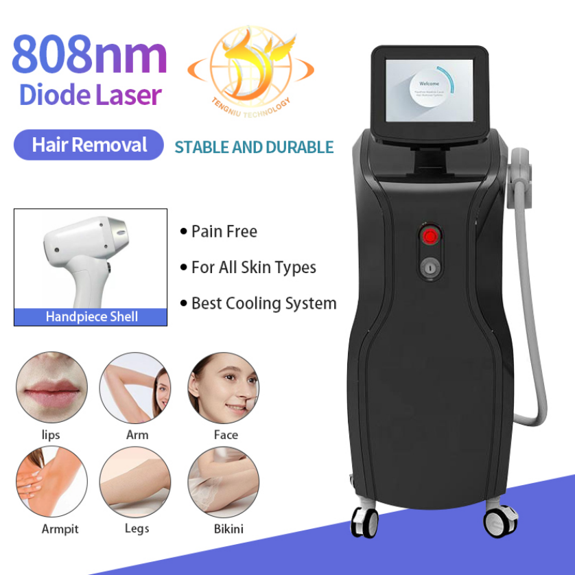 

Beauty Equipment 1200W 808Nm Diode Laser Hair Removal Machine 30 Million Shots Ice Pain Relif Skin Rejuvenation Laser Machine 2 Years Warran125
