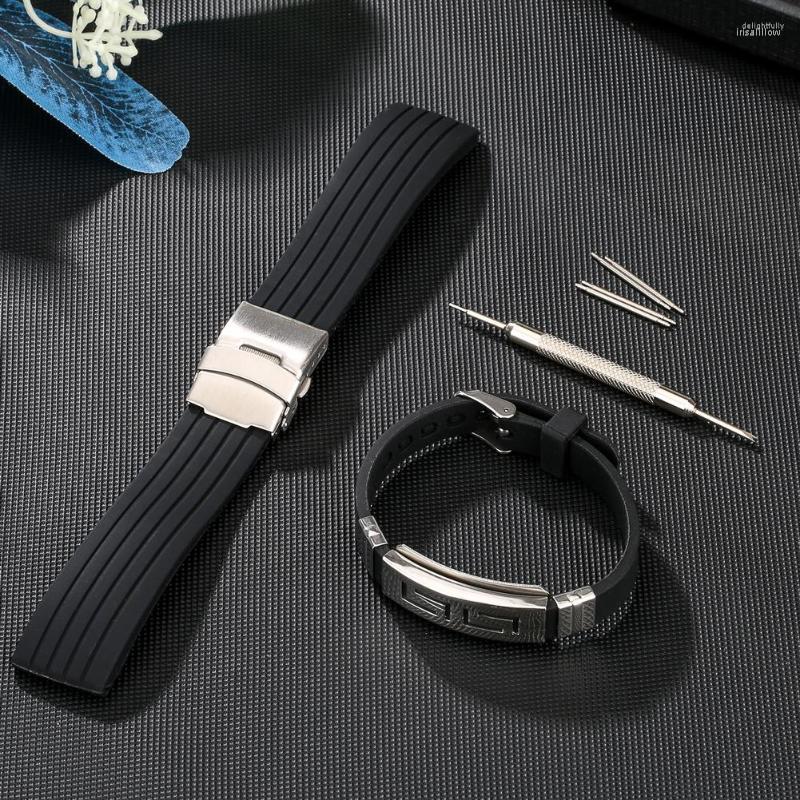 

Watch Bands Silicone Strap For Men Fashion Casual Bracelet Set Gifts Boyfriend 18mm 20mm 22mm 24mm Band Correa De Reloj