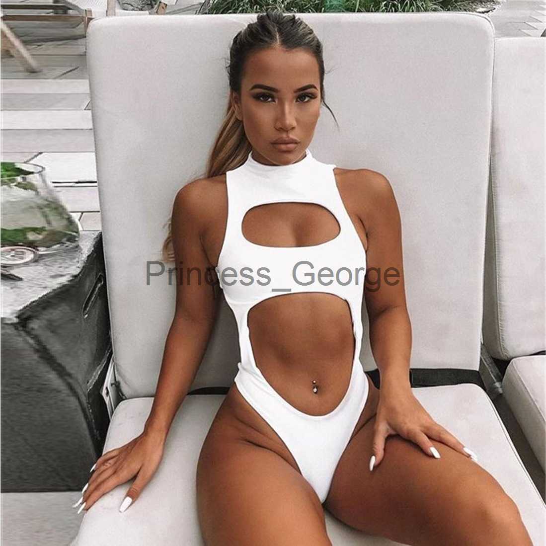 

Women's Plus Size Swimwear Bikini Swimsuit Swimwear Female 2021 Europe United States new fission swimsuit sexy zipper with padding Bikini Set Suit LWW9204 x0621, Black