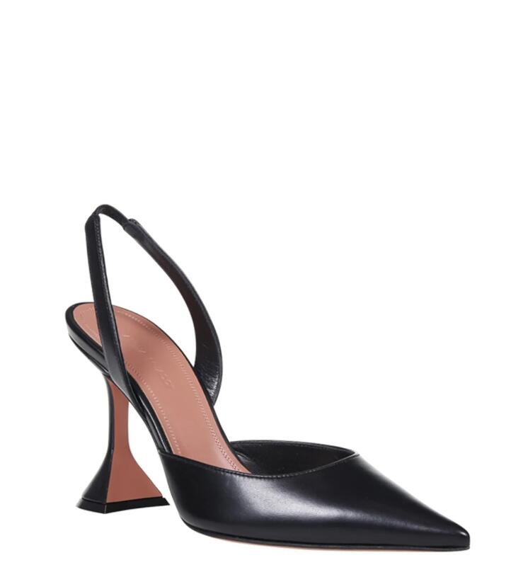 

Luxury Brands AMINA MUADDI Holli Slingback Pumps Sandals Shoes For Women Strappy Design Covered Stiletto Sexy Summer Pointed Toe Party Wedding Bridal Footwear, 11