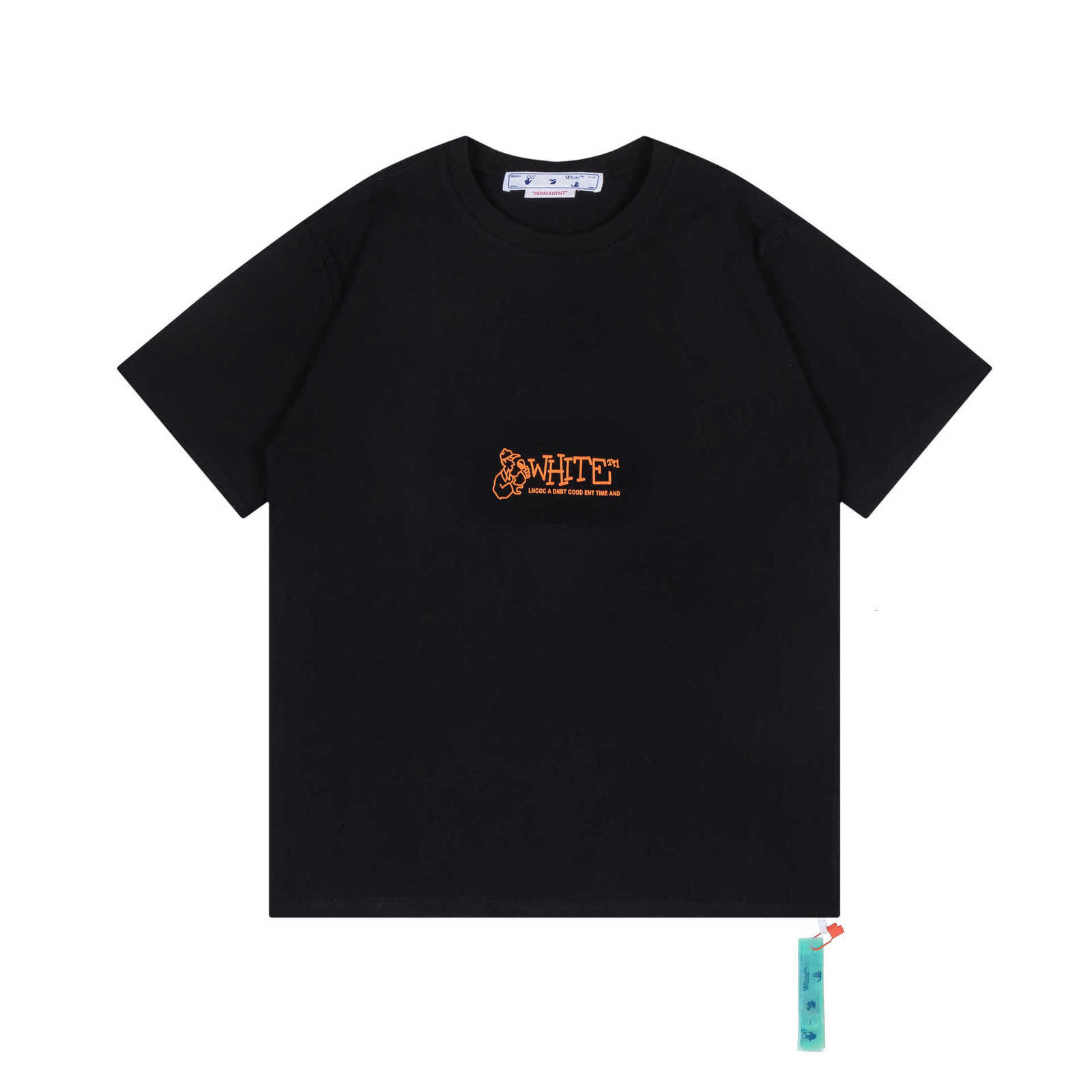 

Designer luxury OFF W T-shirt Spring and summer super high quality new OW cartoon series arrow round neck pullover short sleeve for men women, Black