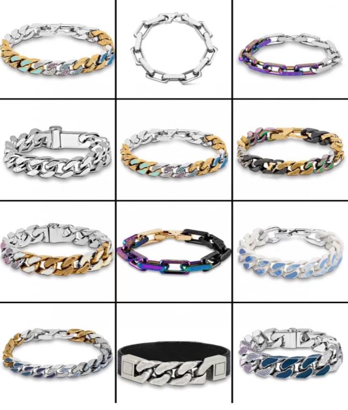

Fashion charm link chain bracelet pour hommes bangle braccialetto for men wedding lovers gift hip hop jewelry5023988