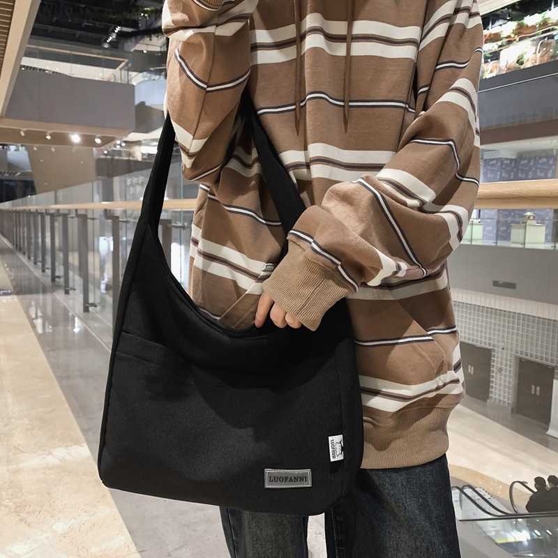 

2023 New Trendy Tote Bag Senmeng ins Large Capacity Underarm Bag Casual Canvas Bag Women's Summer, White6