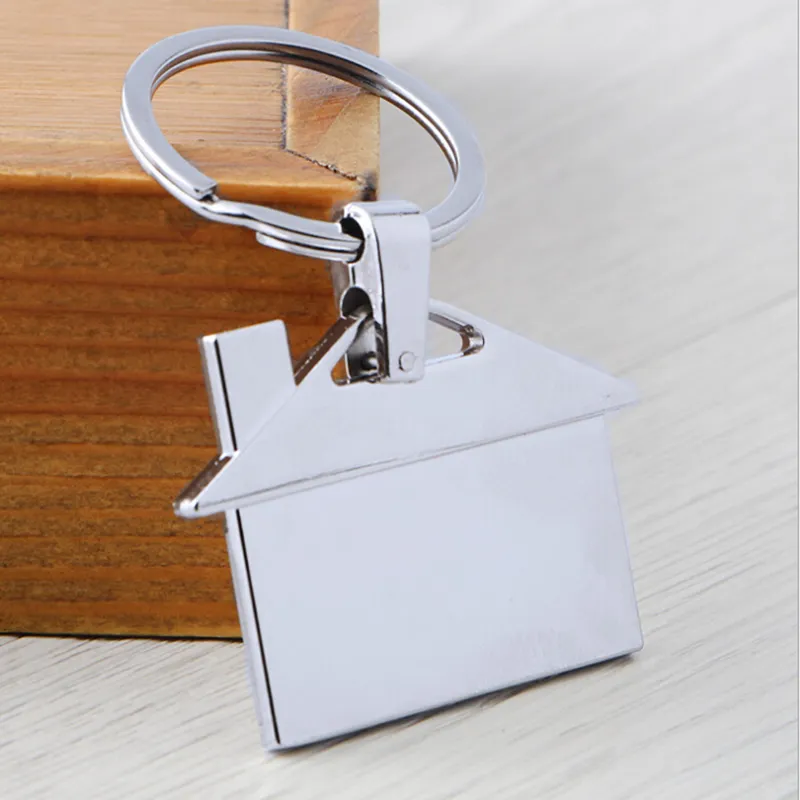 

Keychains Personality House Shape Alloy Jewelry Fashion Creative Key Rings Car Keyfob Nice Gift For Lovers1
