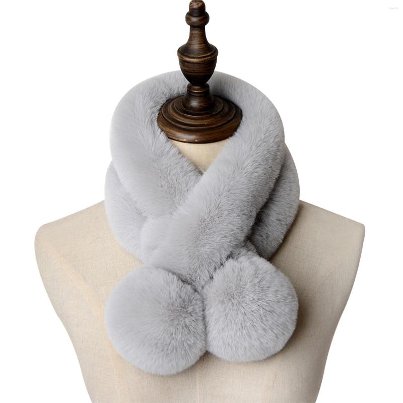 

Scarves 2023 Women's Scarf Neckerchief Women Fashion Thick Warm Plush Neck Collar For Ladies