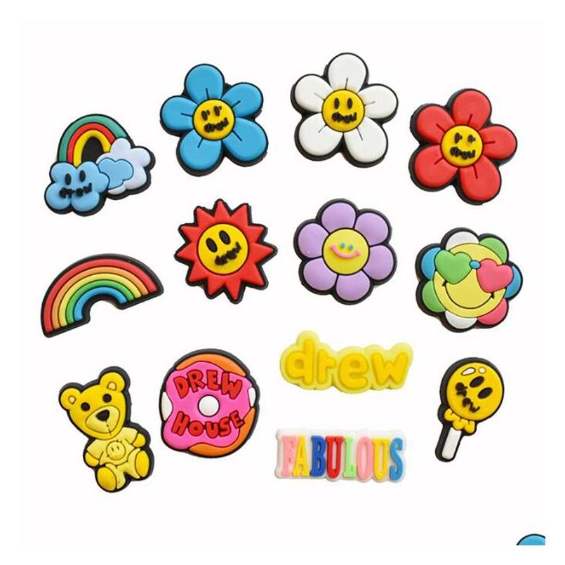 

Charms Shoe Parts Accessories Shoes Cute Cartoon Kid Clog Pvc Shoecharms Buckle Fashion Diy Decoration Part Flower Drop Delivery Ot2Vt