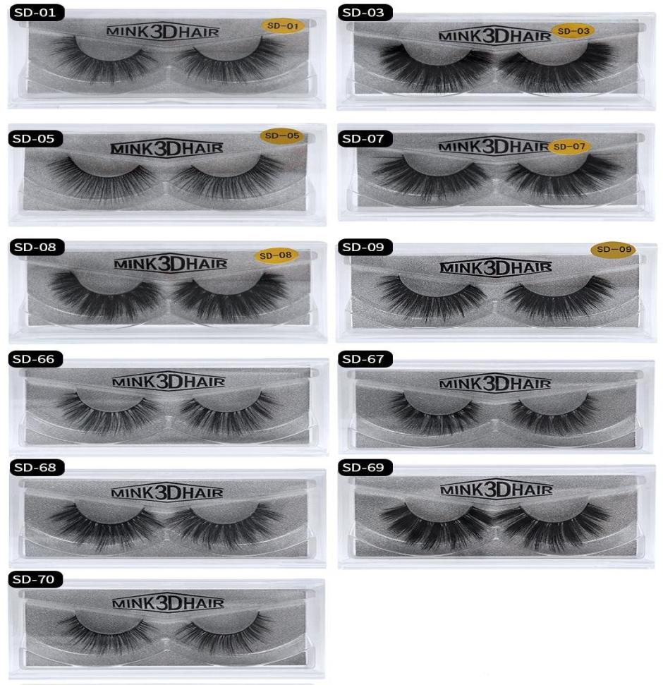 

New 3D Mink Eyelashes Eyelashes Messy Eye lash Extension Sexy Eyelash Full Strip Eye Lashes by chemical fiber Thick DHL s6925488