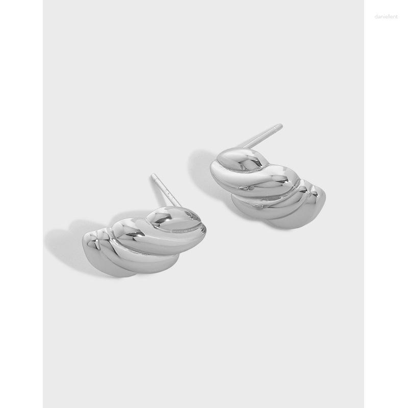 

Stud Earrings 16mm 9mm 1Pair Authentic 925 Sterling Silver Screw Irregular Jewelry C-586