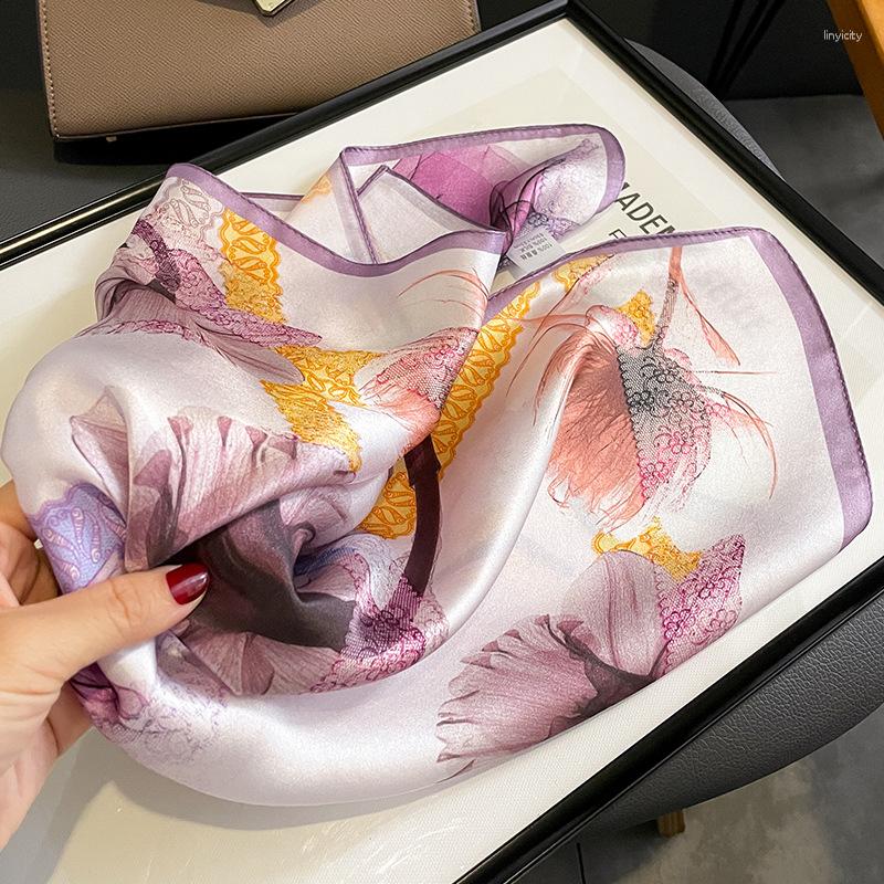 

Scarves Fashion Real Pure Silk Headscarf Square Satin Scarf For Women Shawl Foulard Hijab Neckerchief Bandana Wrist Bufanda Echarpe