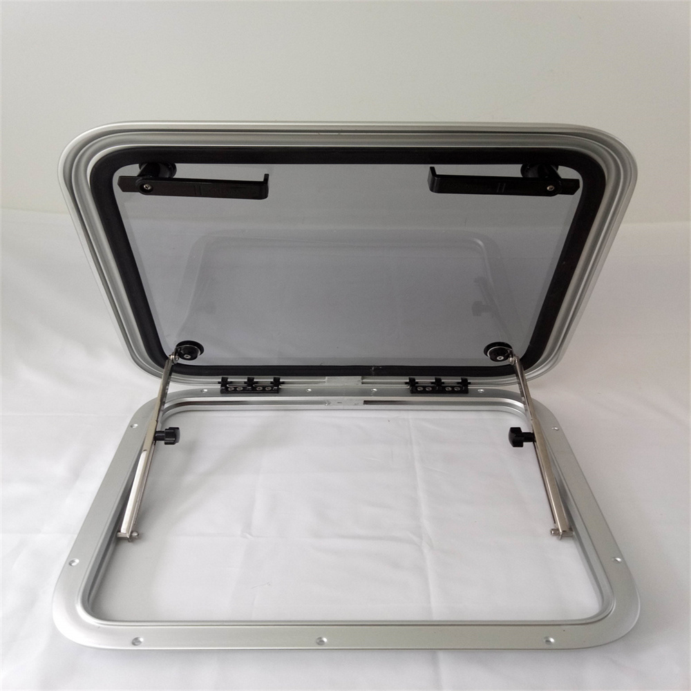 

Aluminum Boat Rectangular Hatch Porthole Window Tempered Glass 10 Sizes Marine