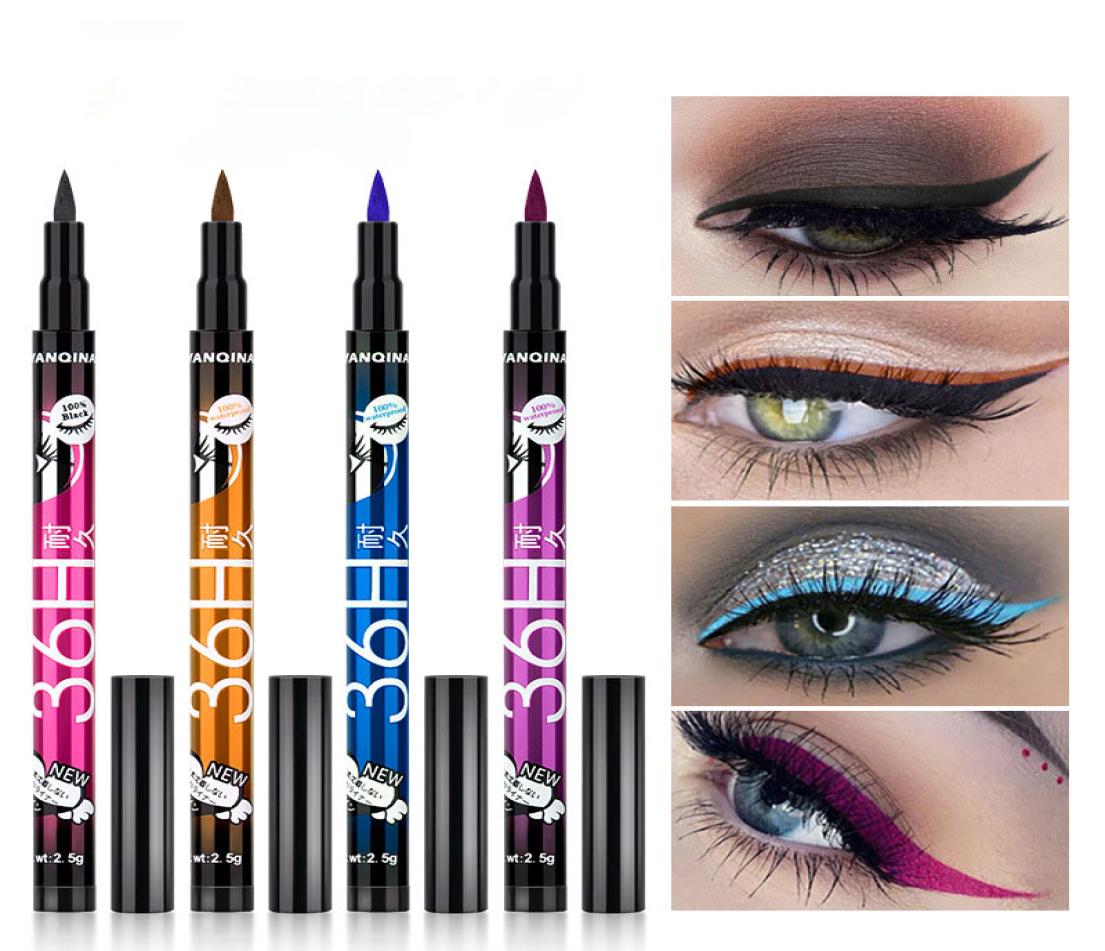 

YANQINA Women Girl Makeup Eyeliner Black Waterproof Pen Liquid Eye Liner Pencil 36H Make up Beauty Comestics Drop1127675