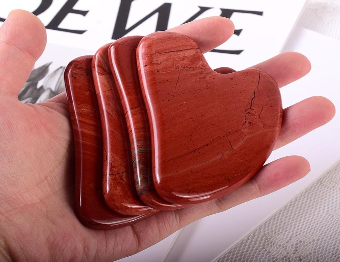 

Beauty Skincare Tool Face Care Massager Guasha Board Acupuncture Scraping Facial Neck Body Natural Stone Red Jasper Gua Sha Face M3436173