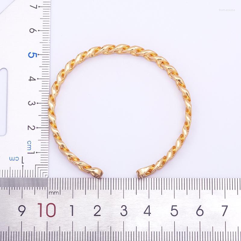 

Bangle Cuban Link Chain Bracelet For Women Men Gold Color High Quality Party Anniversary Jewelry Gift Wholesale Raym22