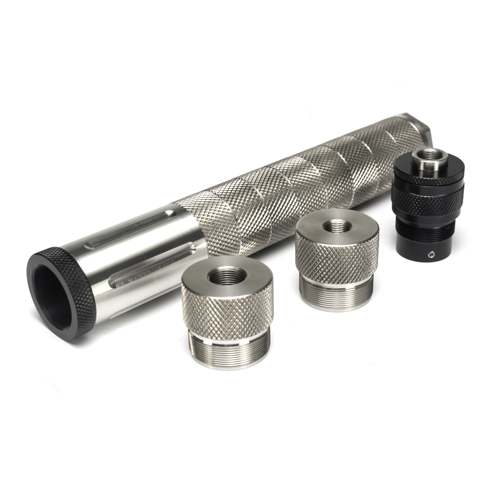 10"L 1.58"OD Napa 4003 Fuel Filter Stainless Steel Modular Solvent Trap 1.375x24 MST kit with 1-3/16X24 Booster For Napa 4003 Wix 24003