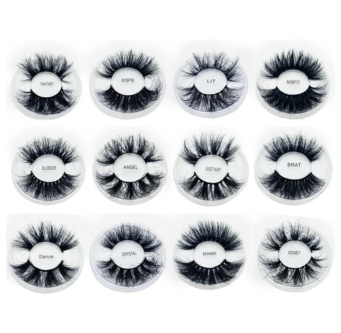 

8D 25 mm fluffy mink lashes wispies fake eyelashes extension cruelty handmade lash wispy faux cils thick makeup tools eyes9268838