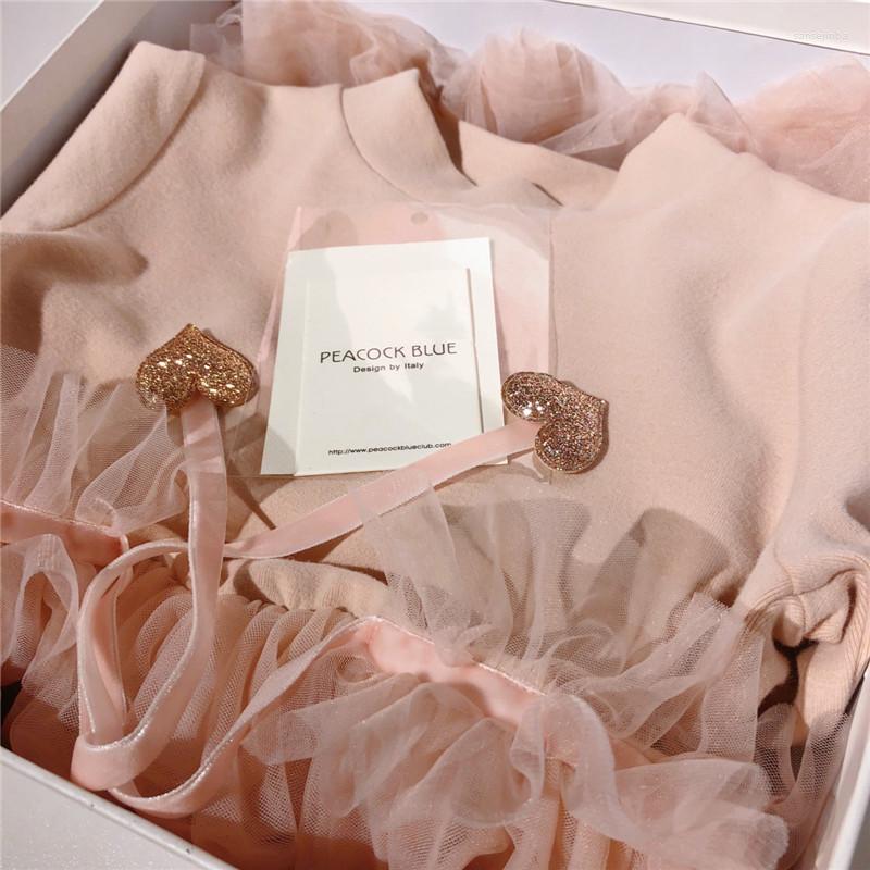 

Girl Dresses EnkeliBB Super Nice Fabric Soft Children Girls Long Sleeve Tutu Spring Wear For Toddler Princess Pink Dress, As shown
