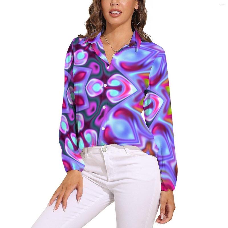 

Women' Blouses Hippie Blouse Blue Pink And Yellow Modern Design Women Long Sleeve Street Fashion Shirts Oversized Clothes, Style-6