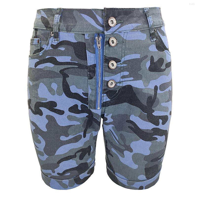 

Women' Shorts Women Casual Fashion High Bombs Slim Camouflage Denim, Ag