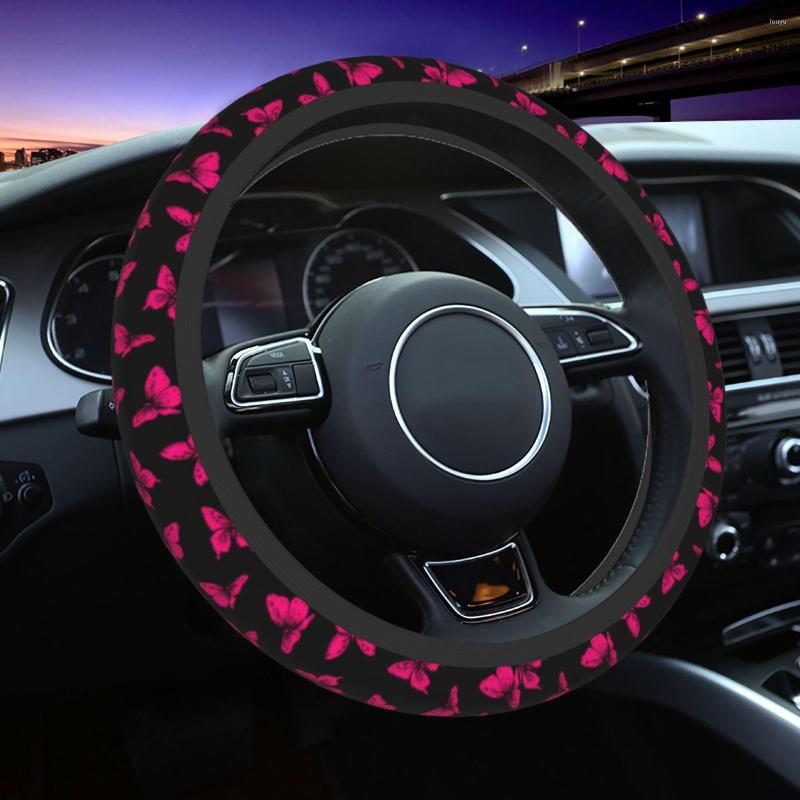 

Steering Wheel Covers 38cm Butterfly Universal Braid On The Cover Case Car-styling Fashion Auto Accessories