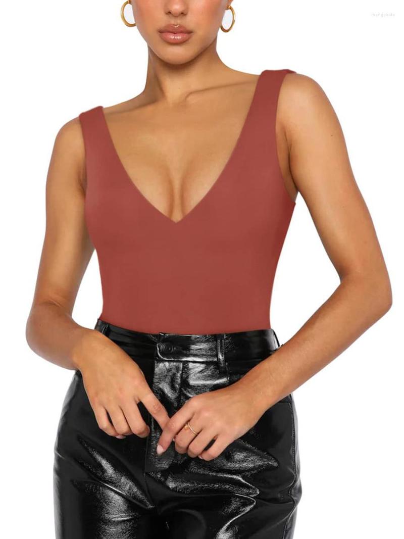 

Women's Tanks Women Sexy V-Neck Tank Tops Solid Color Sleeveless Backless Vests Summer Slim Fit Seamless 2023 Streetwear, Blue