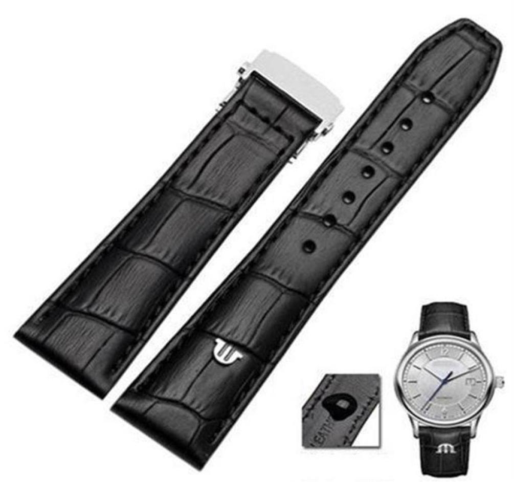 

Watch Bands TOP Genuine Leather Watchband For MAURICE LACROIX Watches Strap Black Brown 20mm 22mm With Folding Buckle Bracelet299i4162689