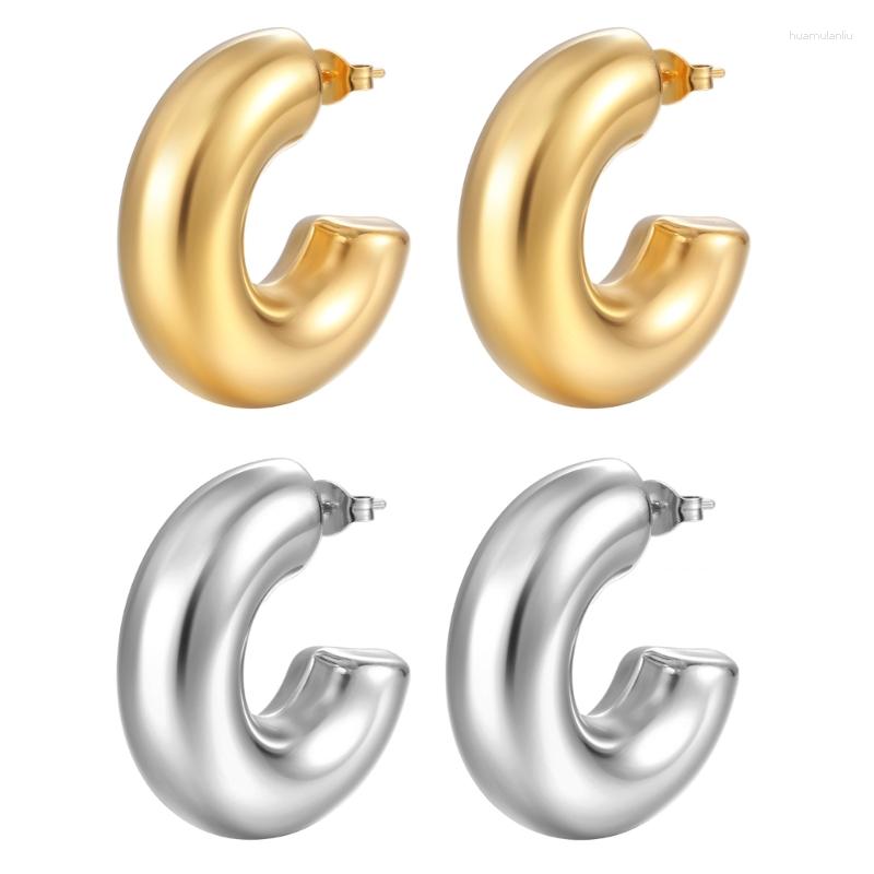 

Stud Earrings Open Hoop Earring Women Water Drop Ear Studs