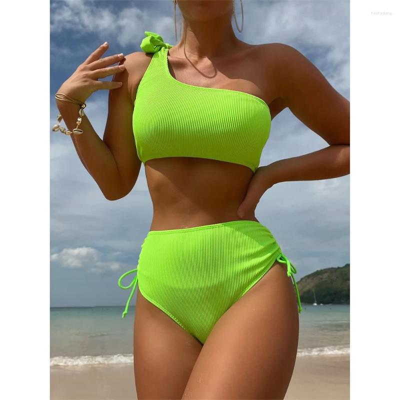 

Women' Swimwear Sexy Bandage Bikini Thong Drawstring Swimsuit One-shoulder 2023 Women Beach Outfit Micro Bikinis Bathing Suit Swimsuits, Orange