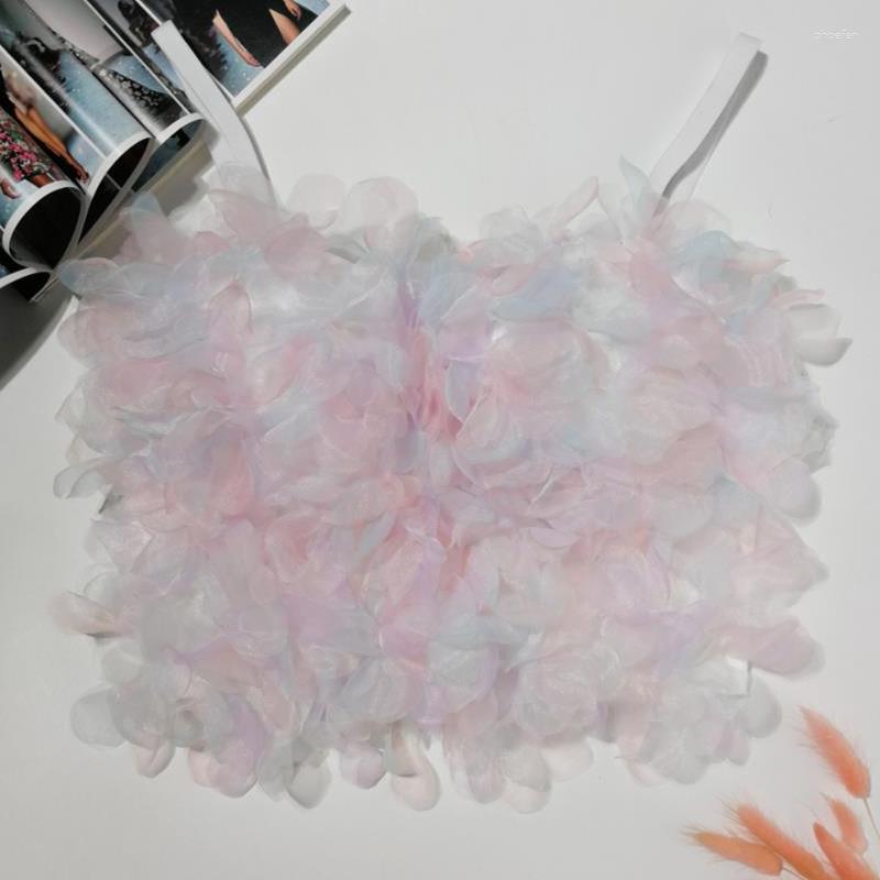 

Women's Tanks Spaghetti Strap Romantic Mesh Lace Women Sexy Summer Vest Cropped Tops Camisoles Flower Backless Push Up Cami Corset Clubwear, Black