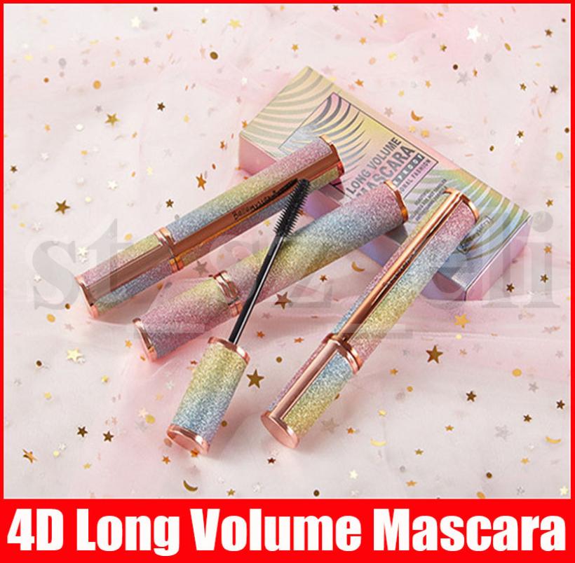 

Star 4D Silk Fiber Eyelash Mascara Thick culing Waterproof Long Lasting Eyelash Extension Lengthening Rainbow Black Mascara3046760