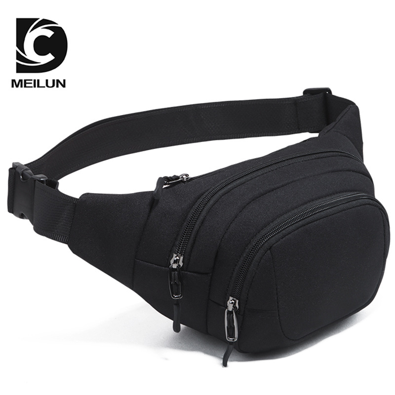 

The brand's designer men's belt bag Oxford Cloth men's shoulder cross-body bag multifunctional men's sports chest bag casual mobile phone bag shoulder bag, Black
