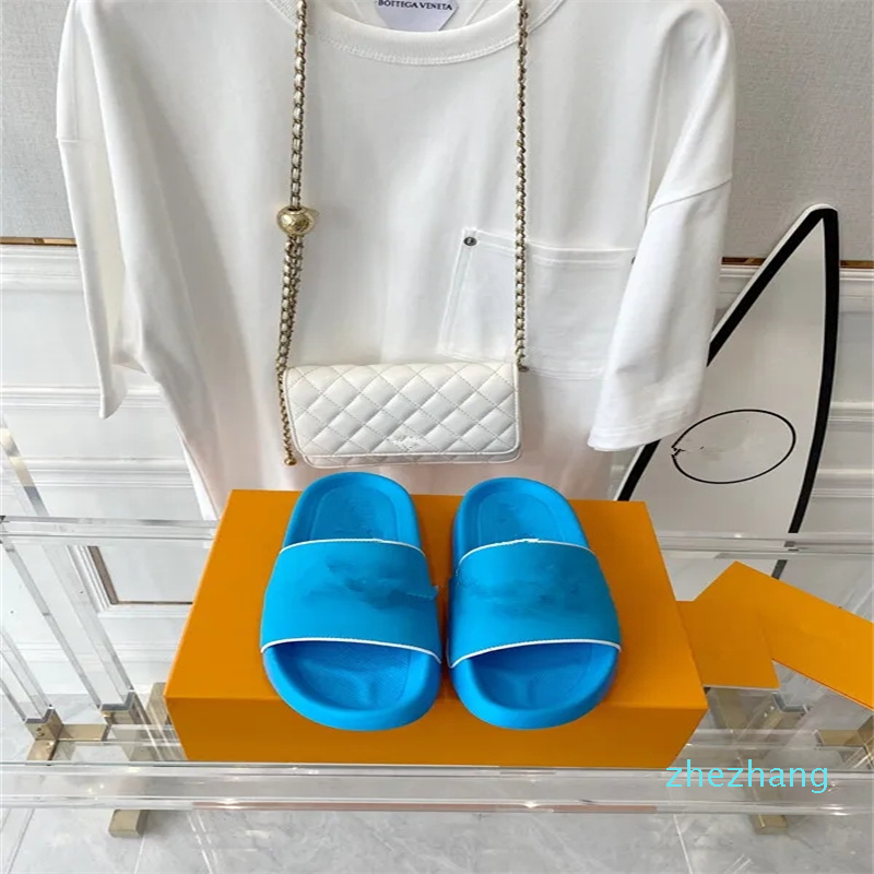 

2023-Luxury Designer Sandals Famous Women Men Thick Bottom Sliders Flats Flip Flops Platform Perforated Animal Print Rubber Slide Loafers, 05