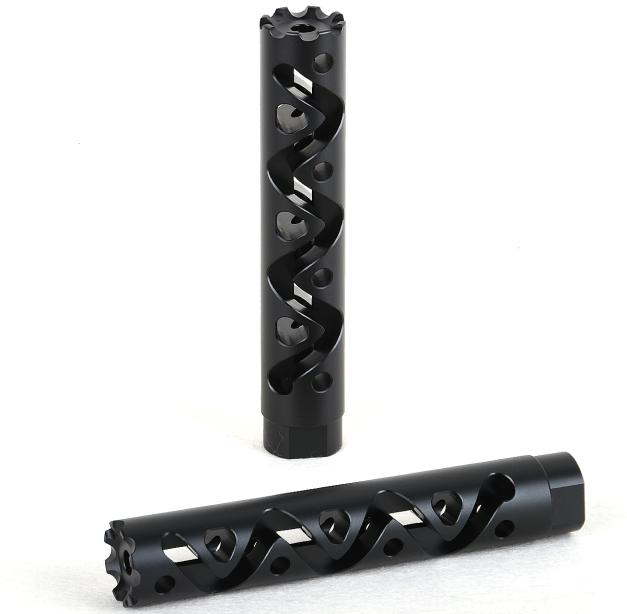 

55 Inch Length 7075 Aluminium 12x28 fit for 223 556mm 22cal Muzzle Brake Compensator W Crush Washer2169235, Black