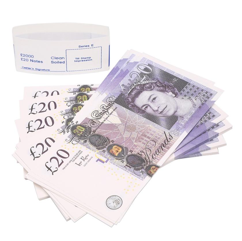 

Whole Pretend UK Money Paper copy banknote prop money 100pcspack7808009