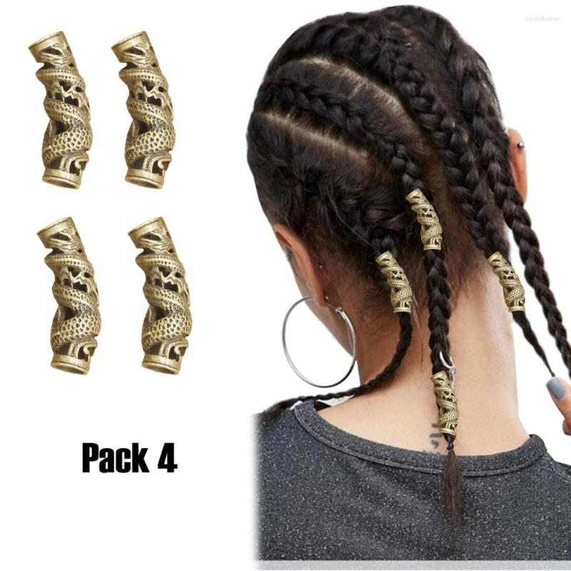 

Hair Clips 4x Norse Viking Dragon Beard Bead Rasta Dreadlocks Braid Cuff Dress Clip Pin Accessories Christmas Gift Headband Headdress