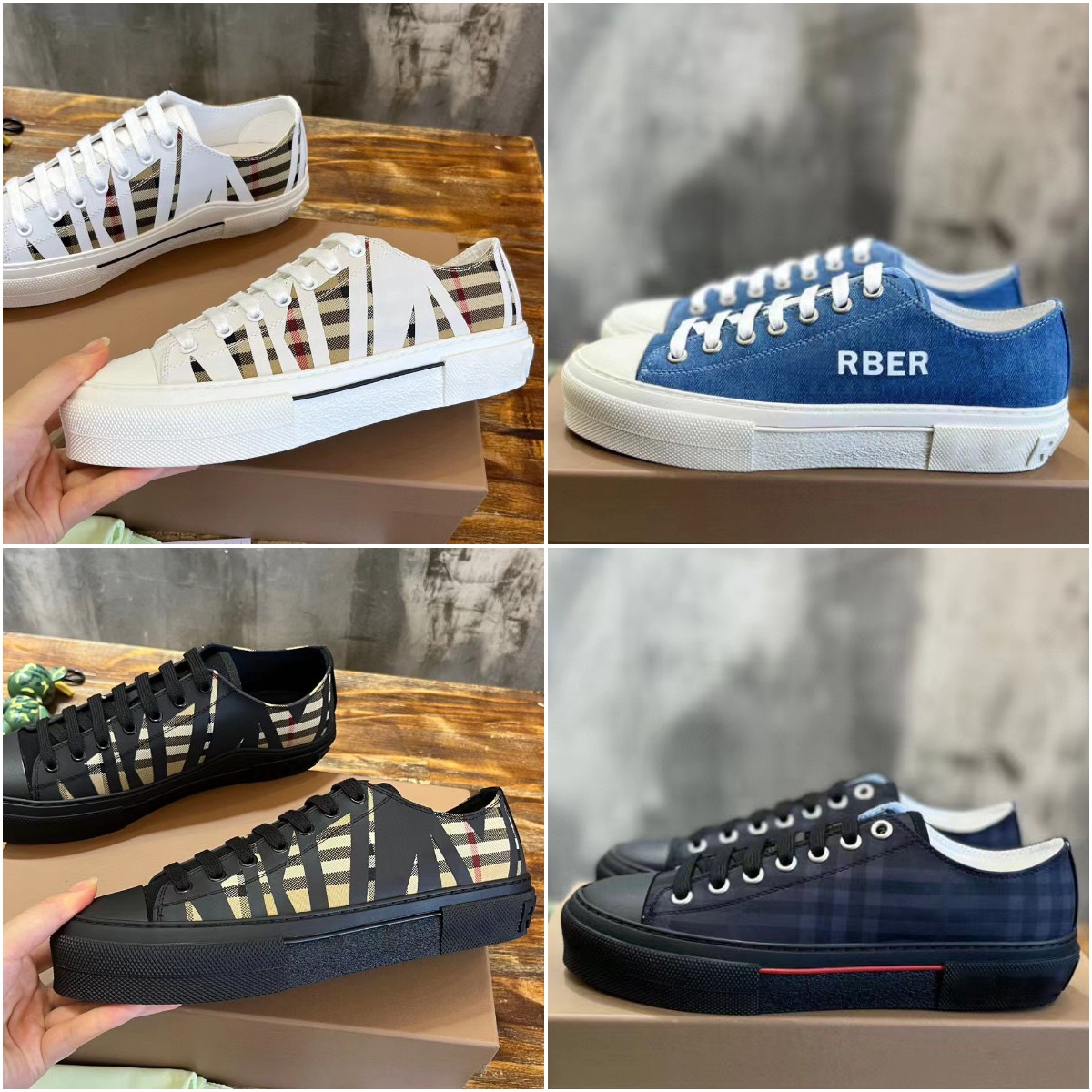 

2023 New Baumwoll-Sneaker Luxury Designer Men Casual sports shoes Classic High quality Leather Mesh cloth ventilate comfort Denim-Sneaker Size 38-45, Color2