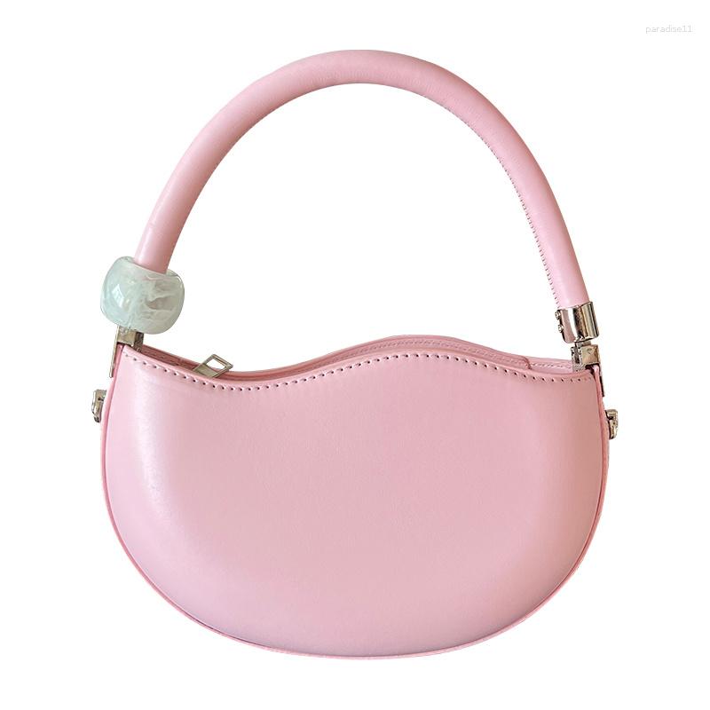 

Evening Bags Pea Bag Niche Design High Sense Small Women's 2023 Cute Handbag One Shoulder Messenger Fashion, Pink