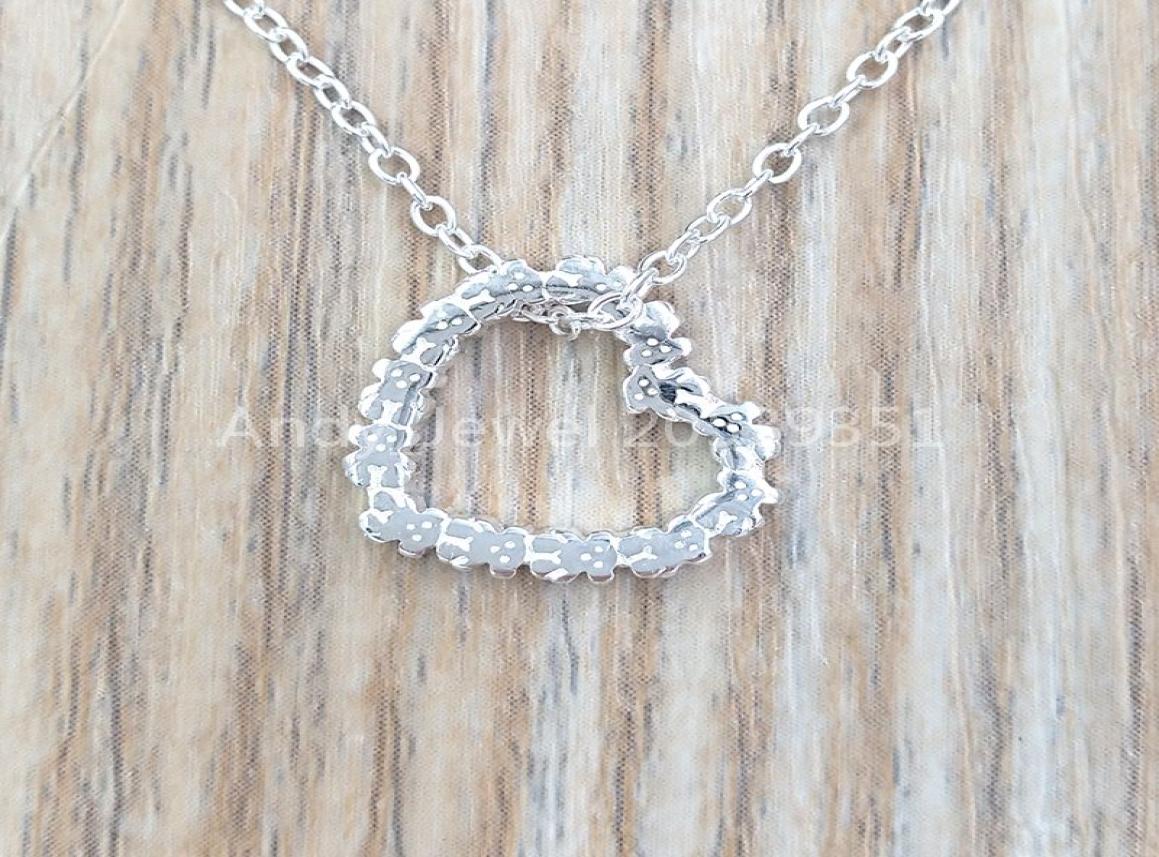 

San Valentien Heart Necklace In Silver Authentic 925 Sterling Silver pendants Fits European bear Jewelry Style Gift Andy Jewel 9154666722